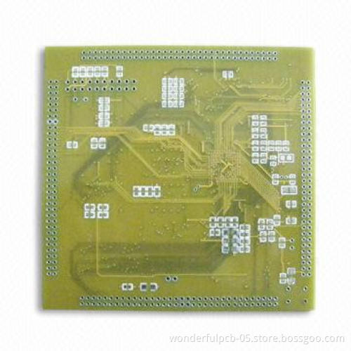 Power Supply PCB with Lead-free HAL Surface Finishing and Yellow Soldermask